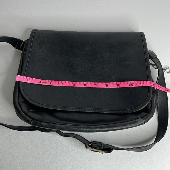 Ganson vintage leather shoulder bag purse black - Picture 15 of 16